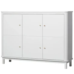 Oliver Furniture Wood Multi-Schrank 3 Tu00fcrig Weiu00df