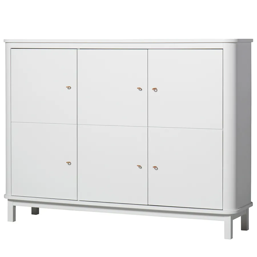 Oliver Furniture Wood Multi-Schrank 3 Tu00fcrig Weiu00df