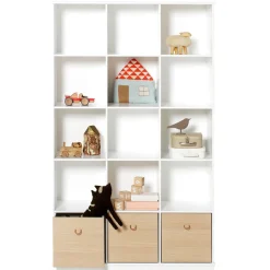 Hot Oliver Furniture Wood Stand-Regal 3 x 5 Vertikal mit Sockel