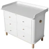 Clearance Oliver Furniture Wood Wickelkommode 6 Schubladen mit grou00dfer Wickelplatte Weiu00df/Eiche