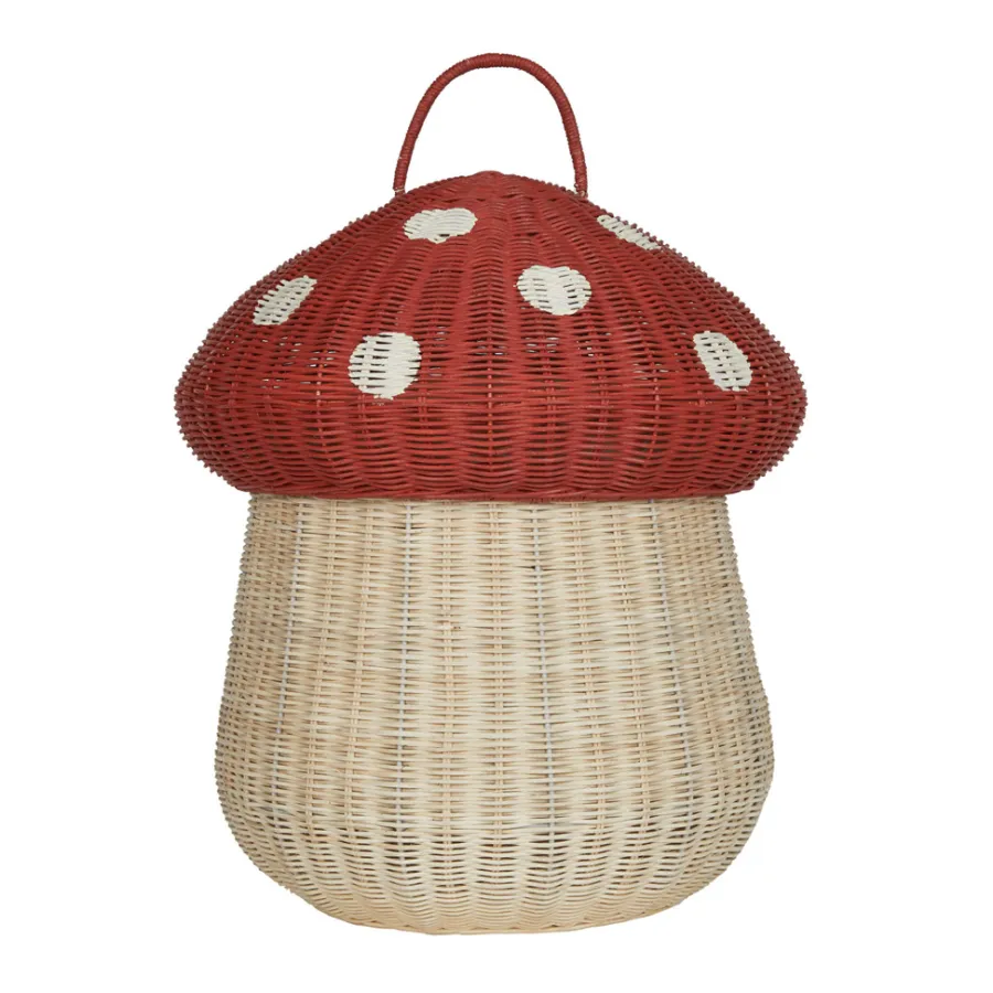 New Olli Ella Aufbewahrungskorb Pilz Red