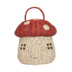 Online Olli Ella Korb aus Rattan Pilz Red