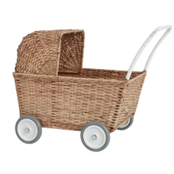 Best Olli Ella Puppenwagen aus Rattan Strolley Natural