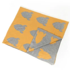 Online Pellianni Decke gestrickt organic Mustard