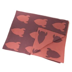 Hot Pellianni Decke gestrickt organic red