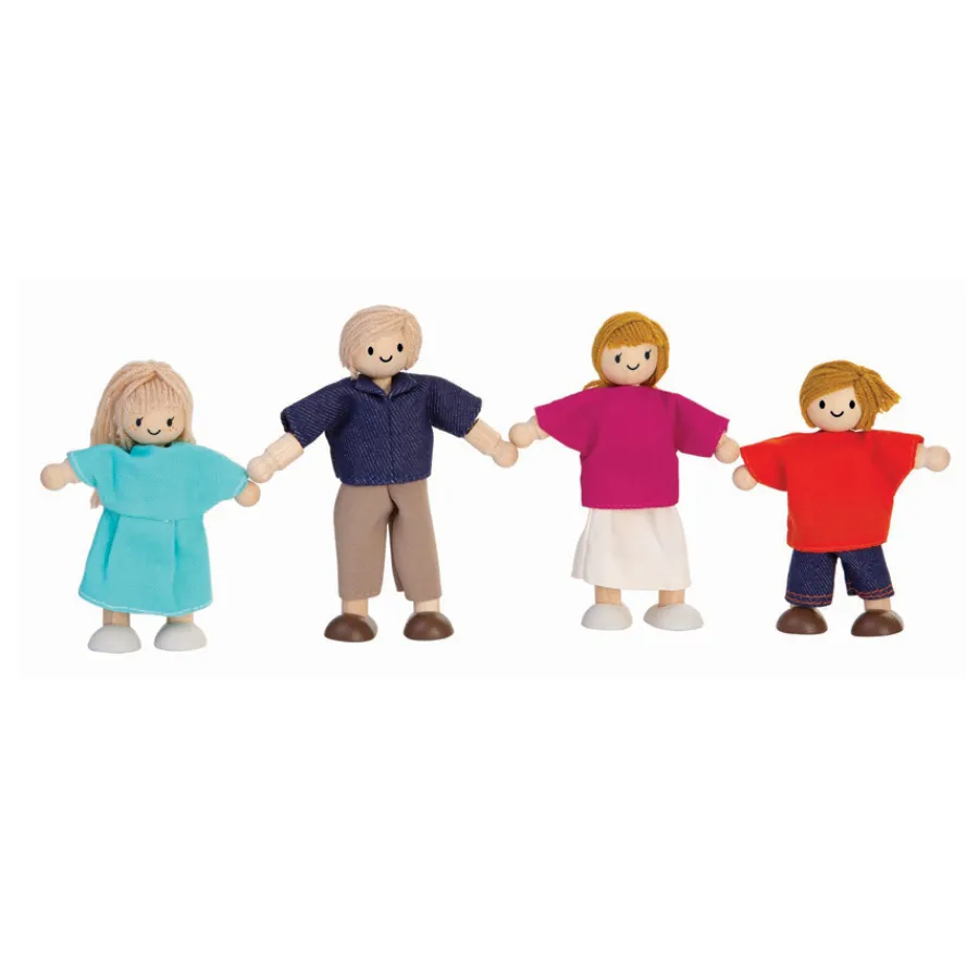 New PlanToys Puppenfamilie Europa