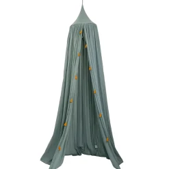 Online Roommate Betthimmel Vorhang Sea Grey Bio-Baumwolle