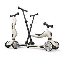 Hot Scoot and Ride 2in1 Kickboard Highwaykick 1 Push & Go Ash