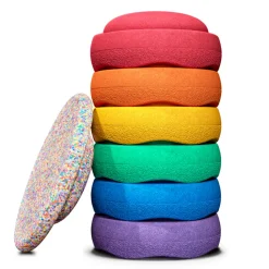 Best Stapelstein Super Confetti Rainbow Set classic 6+1