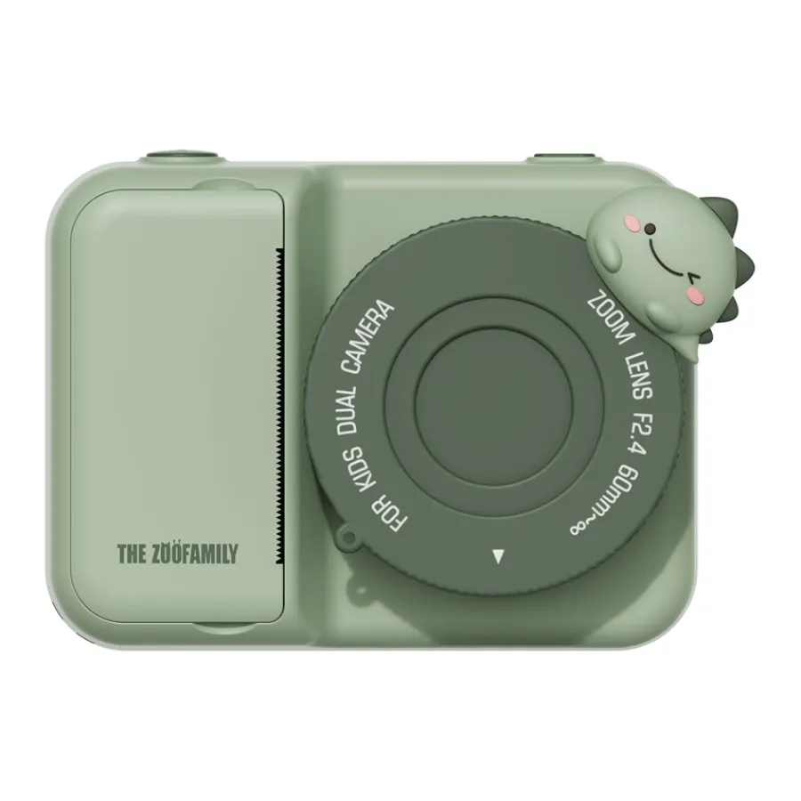 Outlet The Zoofamily Kinderkamera Zoo print dino green
