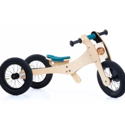 Sale Trybike Dreirad / Laufrad Wood Blue 4 in 1