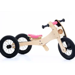 Sale Trybike Dreirad / Laufrad Wood Pink 4 in 1
