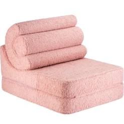 Hot Wigiwama Kindersessel/Matratze Flipster Guava Pink Teddy