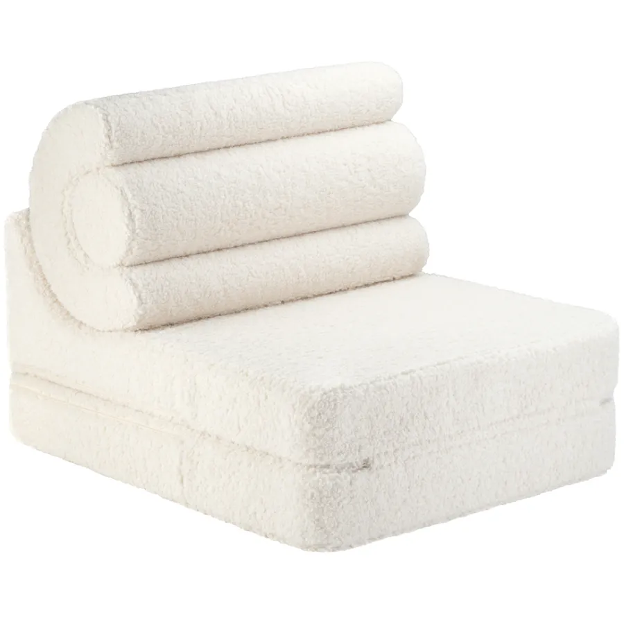 Clearance Wigiwama Kindersessel/Matratze Flipster Cream White Teddy