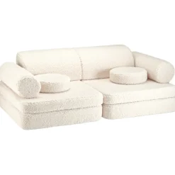 New Wigiwama modulares Kindersofa Cream White Teddy