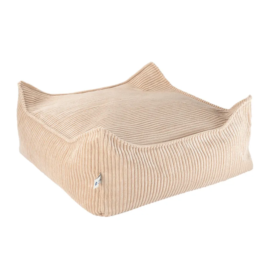 Clearance Wigiwama Pouf Ottoman Brown Sugar Square Cord