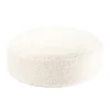 Clearance Wigiwama Pouf Ottoman Cream White Teddy